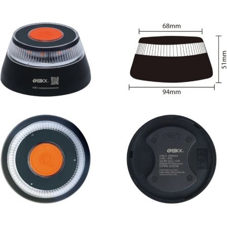 Ebox Baliza de Emergencia V16 IoT EB2503 Geolocalizada Homologada DGT